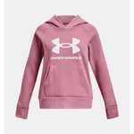 Under Armour Pink Elixir/White Rival Sleeve Hoodie