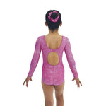 Mondor Metallic Pink Long-Sleeved Leotard