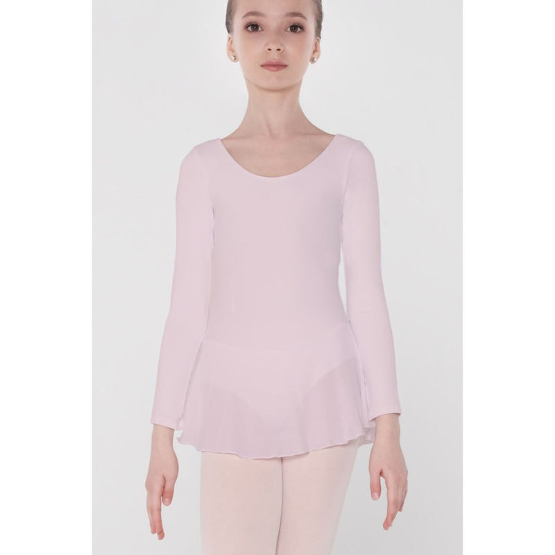 Wear Moi Pink Fantaisie Long Sleeved Skirted Leotard