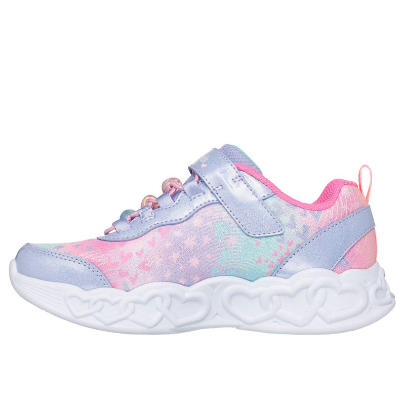 Skechers Lavender Heart Jewels Infinite Heart Lights Children's Sneaker