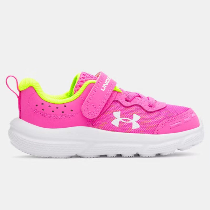 Under Armour Rebel Pink/High Vis Yellow/White Assert 10 A/C Toddler Sneaker