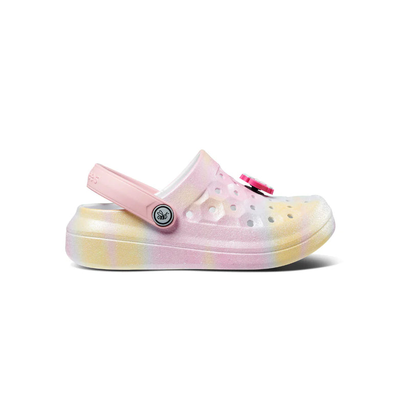 Joybees Glitter Ombre Hazy/Quartz Pink BFF Toddler Varsity Clog