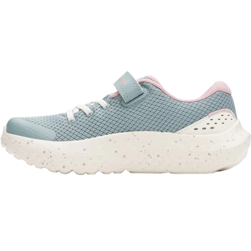 Under Armour Serpentine/Stone/Metallic Tourmaline Pink Surge 4 A/C Children’s Sneaker