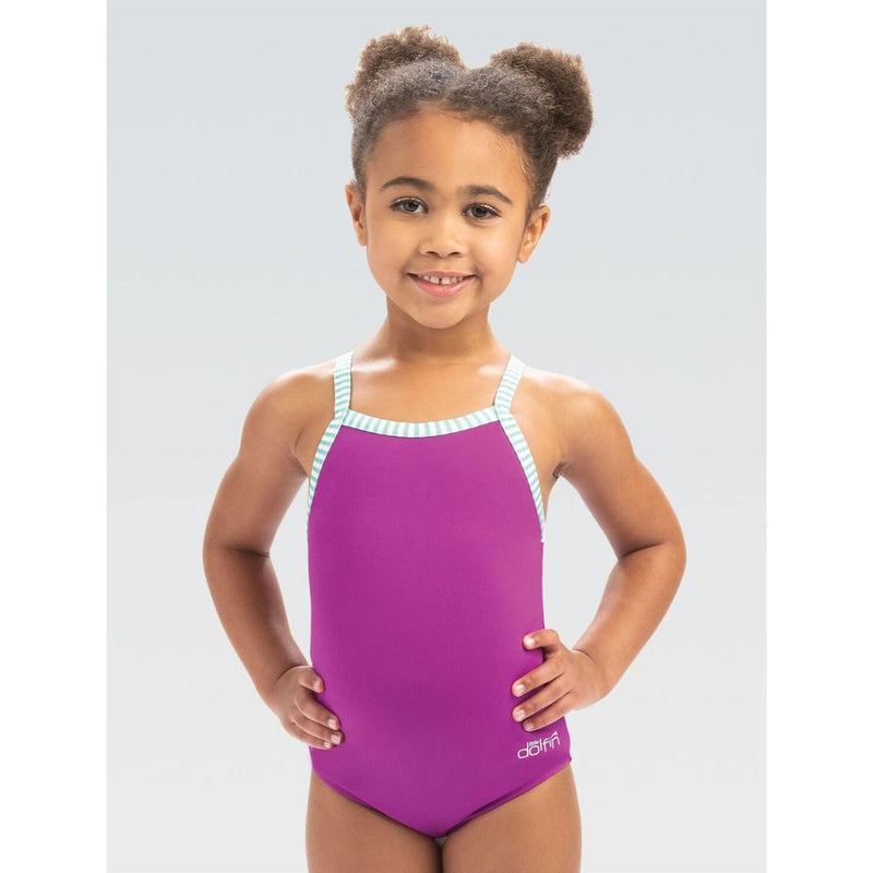 Dolfin Purple One Piece Toddler Swimsuit