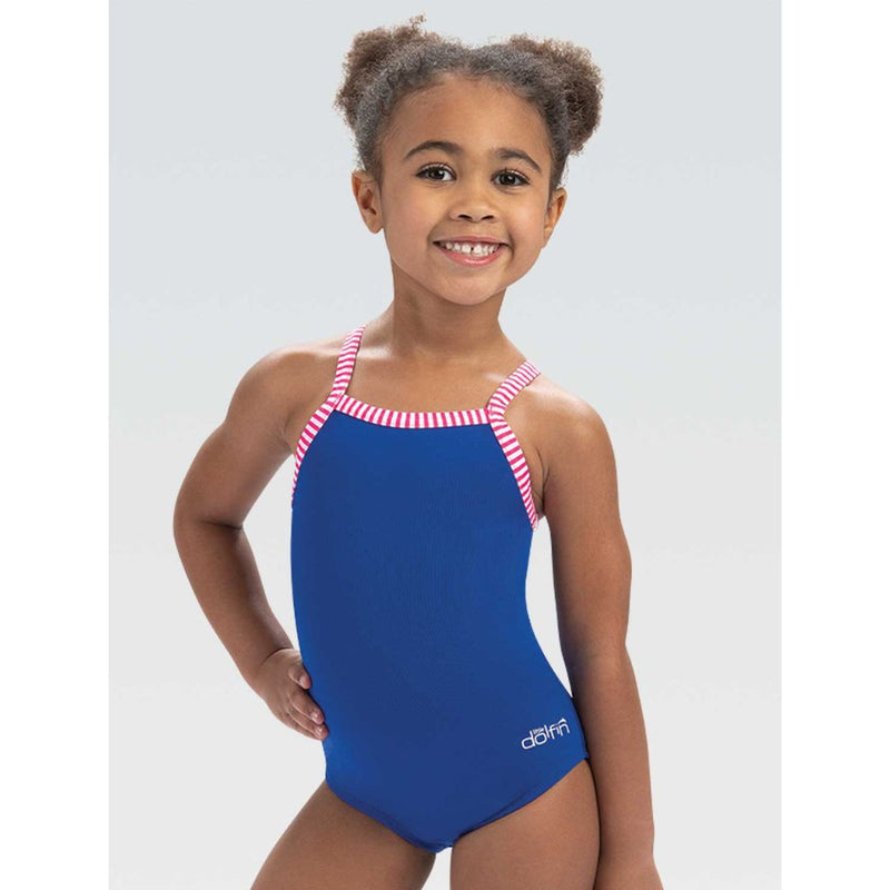 Dolfin Blue One Piece Toddler Swimsuit