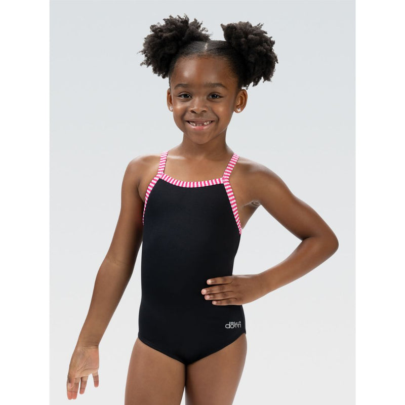 Dolfin Black One Piece Toddler Swimsuit