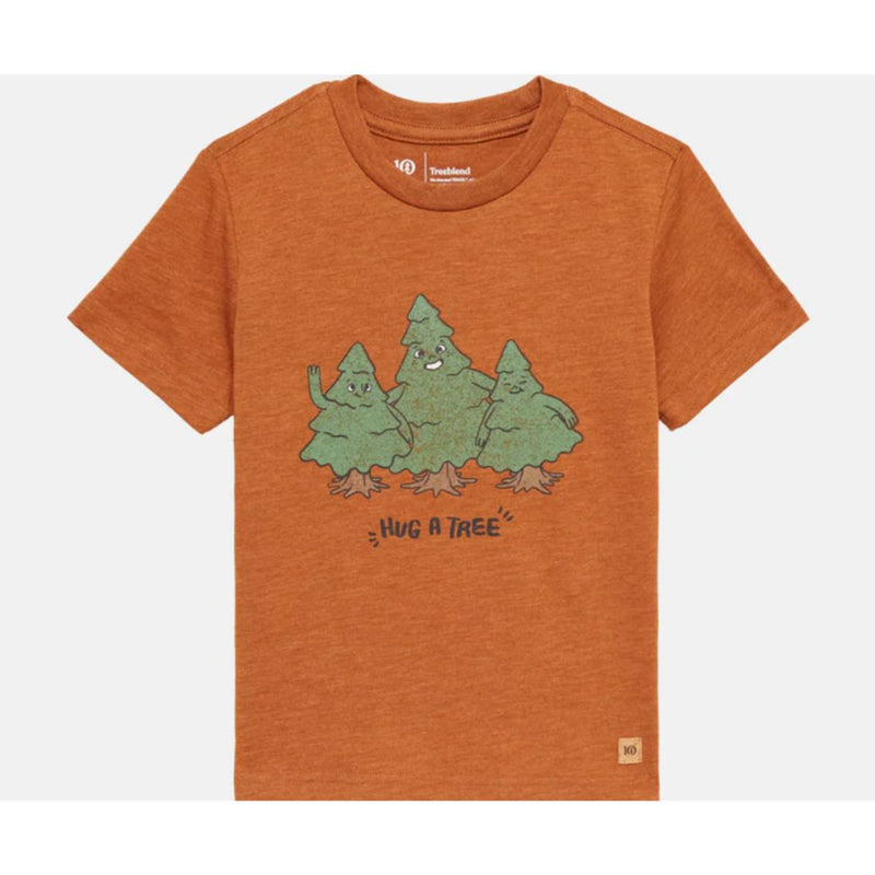tentree Toffee Heather/Forest Hug A Tree Kids T-Shirt