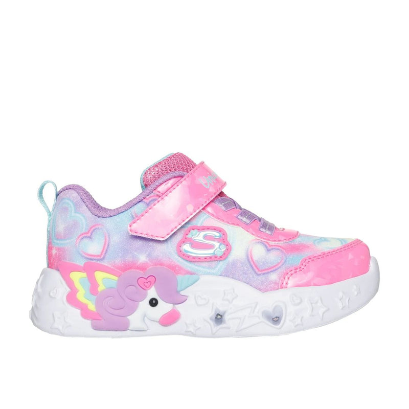Skechers Pink Multi Unicorn Charmer Lil Heart Toddler Sneaker