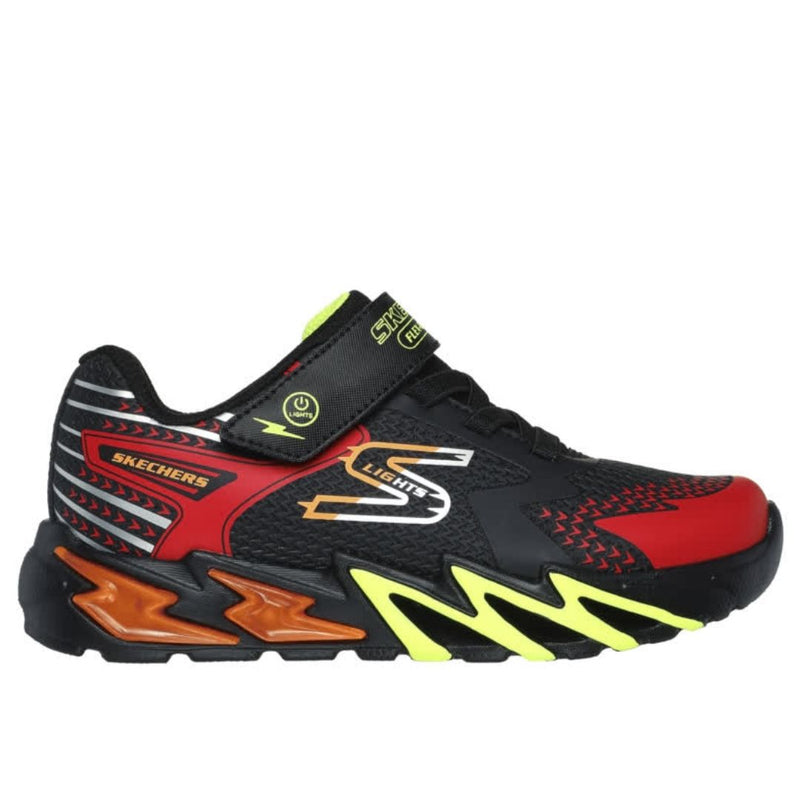 Skechers Black/Red S Lights Flex-Glow Bolt Children's Sneaker