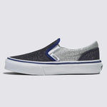 VANS Glitter Silver/Navy 2 Tone Classic Slip-On Children's Sneaker