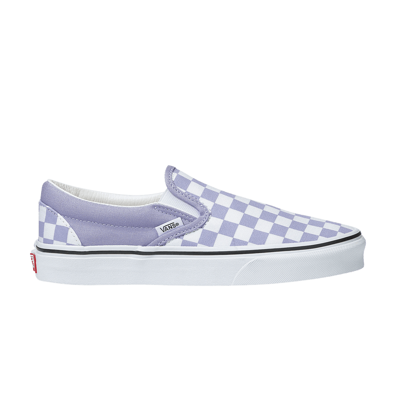 VANS Colour Theory Purple Heather Checkerboard Classic Slip-On Youth Shoe