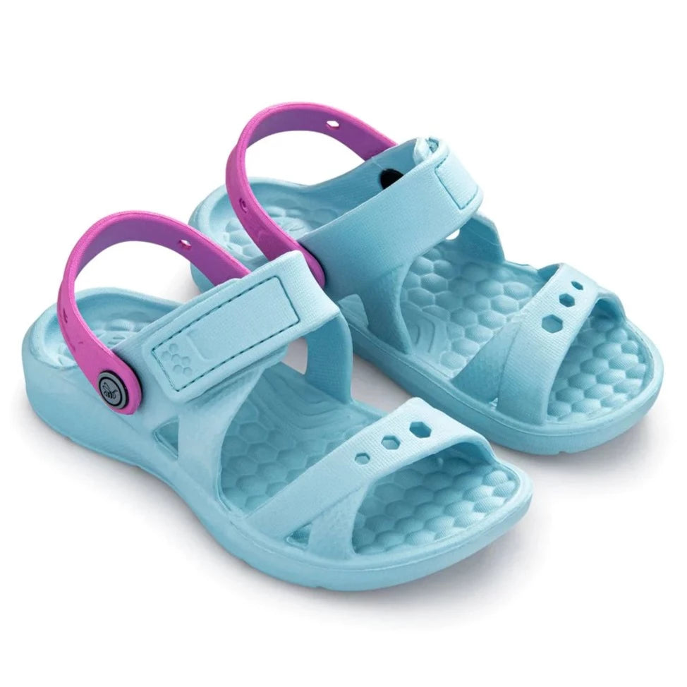 Lovskoo Little Girls Jelly Sandal for 5-6 Years Old Hollow Out Non-slip  Cute Fruit Soft Sole Beach Roman Sandals Blue 