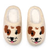 Living Royal Off-White Puppy Dog Face Slippers