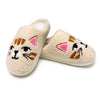 Living Royal Adult Off-White Kitty Cat Face Slippers