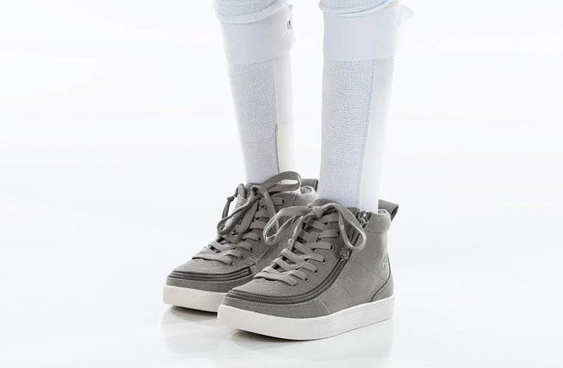 Billy Dark Grey Classic High Top Children's Sneaker