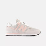 New Balance Rain Cloud/Pink Haze 574 Youth Sneaker