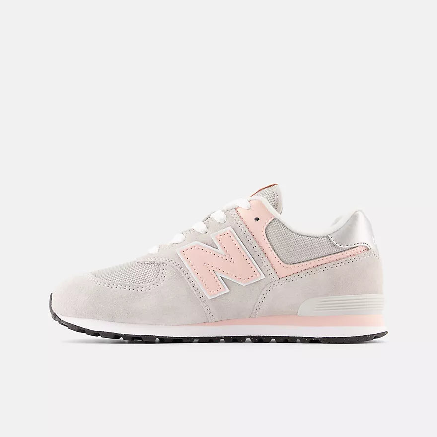 New Balance Rain Cloud/Pink Haze 574 Youth Sneaker