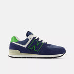 New Balance Navy/Alpine Green 574 Youth Sneaker