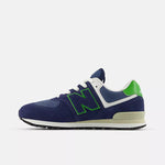 New Balance Navy/Alpine Green 574 Youth Sneaker