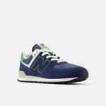 New Balance Navy/Alpine Green 574 Youth Sneaker