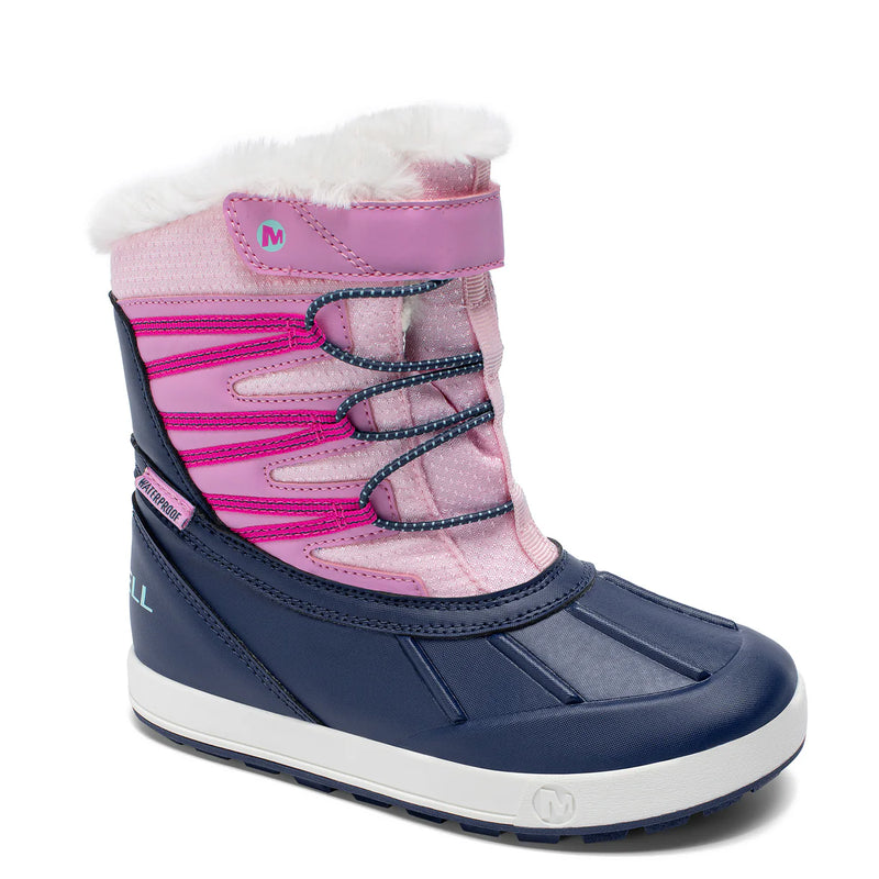Merrell Navy/Pink Snow Bank 5.0 Children’s/Youth Waterproof Snow Boot