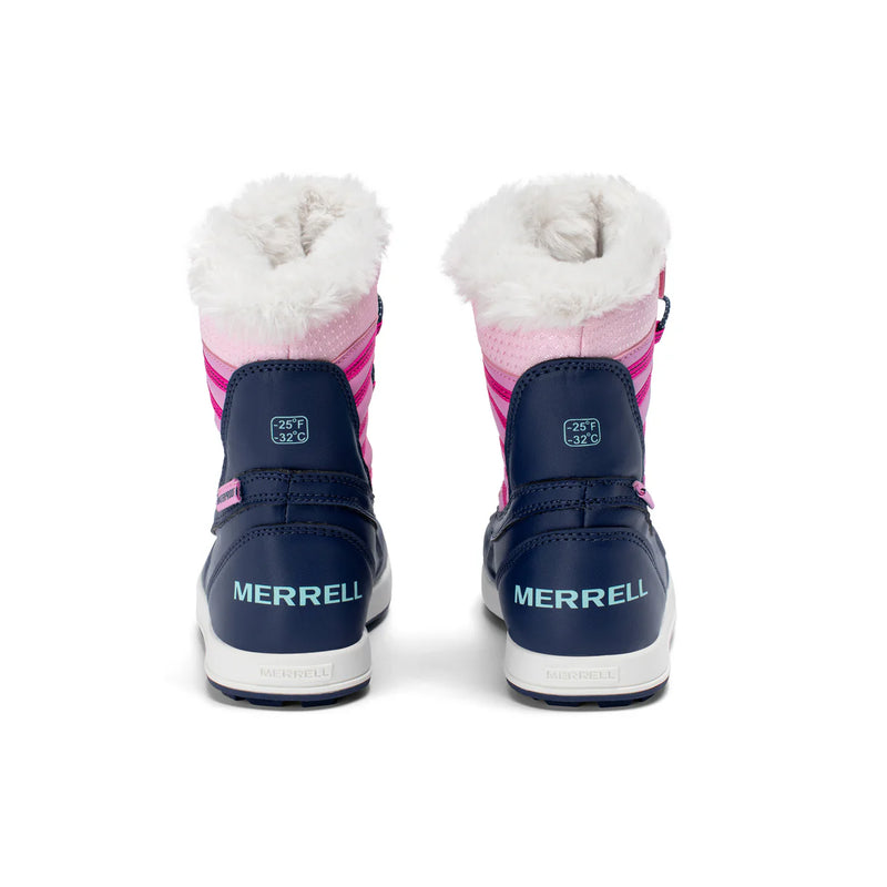Merrell Navy/Pink Snow Bank 5.0 Children’s/Youth Waterproof Snow Boot