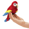 Folkmanis Scarlet Macaw Finger Puppet