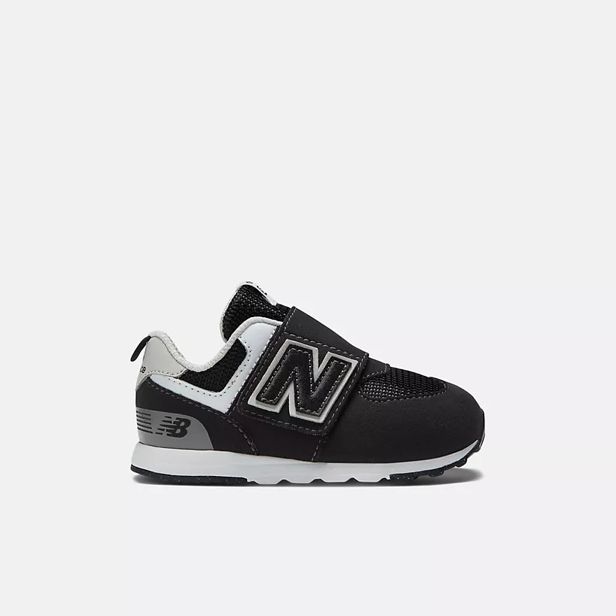 New Balance Black 574 New B Hook Loop Toddler Sneaker Twiggz
