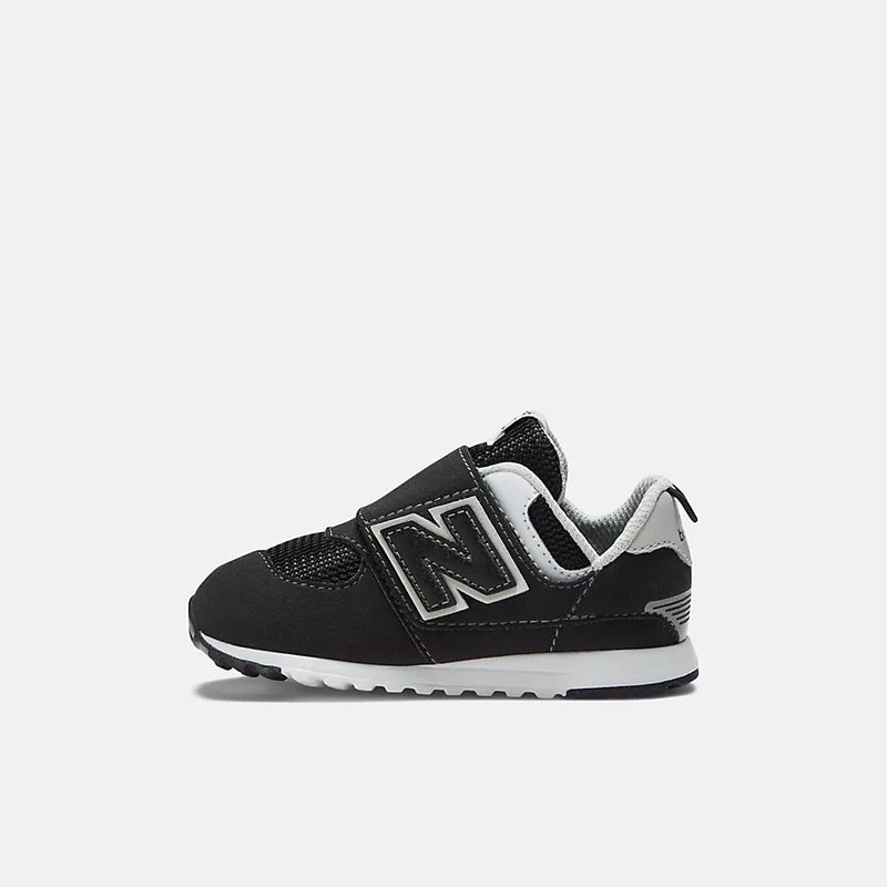 New Balance Black 574 New-B Hook & Loop Toddler Sneaker