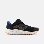 New Balance Black/Blue Agate/Blaze Orange Arishi v4 Bungee Lace Children’s Sneaker