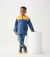 Hatley Yellow/Navy Zip-Up Mariner Rain Jacket