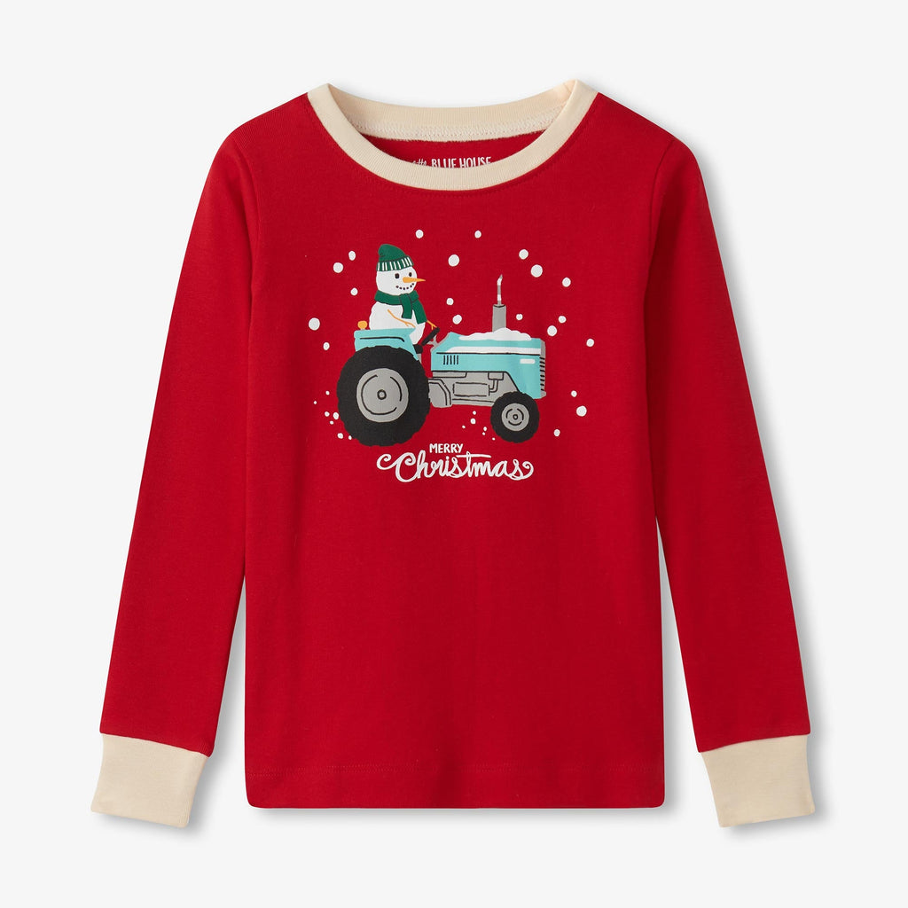 Little Blue House Tree Farm Merry Christmas Kids Pajama Set