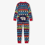 Little Blue House Navy Fair Isle Kids Union Suit