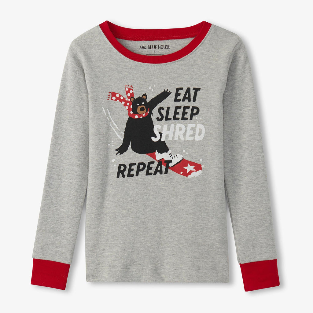 Little Blue House Eat Sleep Shred Kids Pajama Set
