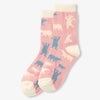 Little Blue House Pink Polar Bears Crew Socks