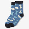 Little Blue House Blue Polar Bears Crew Socks