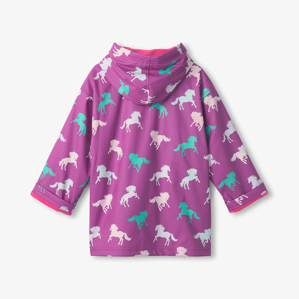 Hatley Leaping Horses Zip-Up Rain Jacket