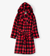 Little Blue House Adult Buffalo Plaid Fleece Robe