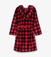 Little Blue House Adult Buffalo Plaid Fleece Robe