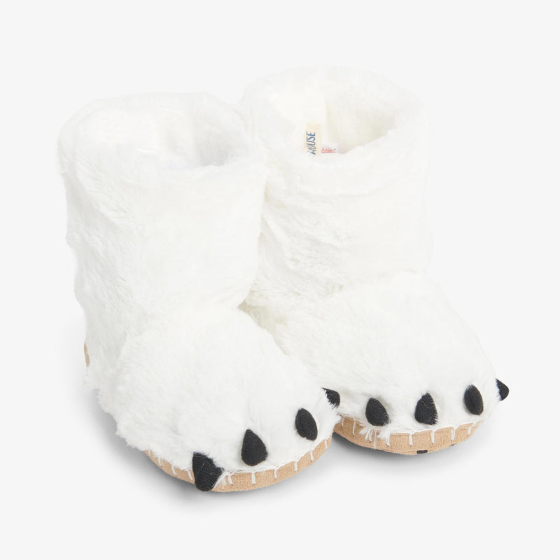 Little Blue House Polar Bear Paw Slippers
