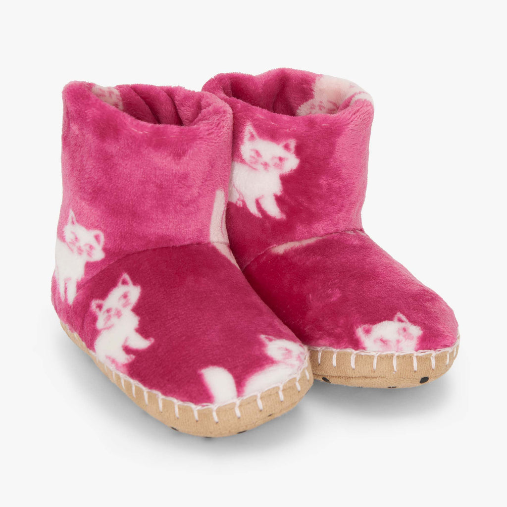 Hatley Little Kitties Fuzzy Fleece Slippers