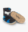 Hatley Polar Bear Silhouette Fuzzy Fleece Slippers