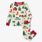 Little Blue House Christmas Tree Farm Kids Pajama Set
