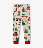 Little Blue House Christmas Tree Farm Kids Pajama Set