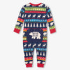 Little Blue House Navy Fair Isle Baby Union Suit