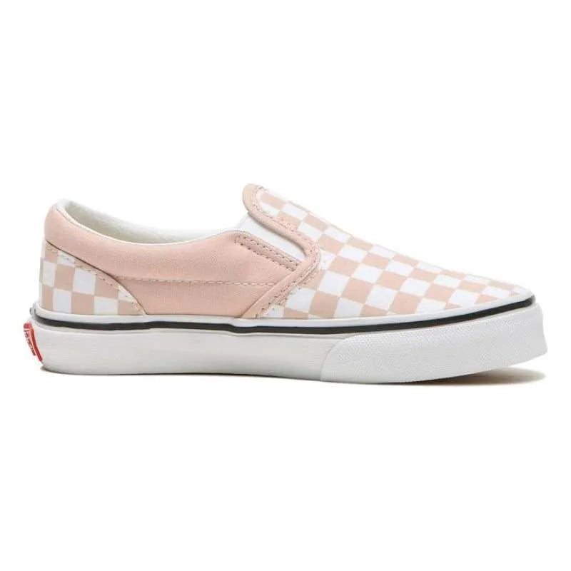 VANS Color Theory Rose Smoke Checkerboard Classic Slip-On Children's Sneaker