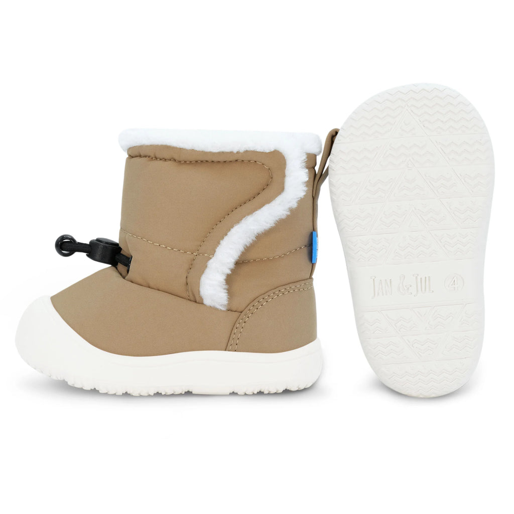 Jan & Jul Soft Brown Stay-Put Trail Booties