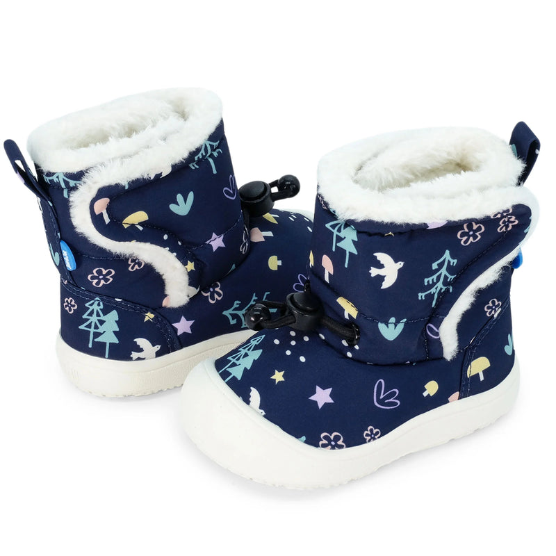 Jan & Jul Navy Forest Stay-Put Trail Booties