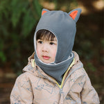 Jan & Jul Grey Fox Fleece Animal Hat
