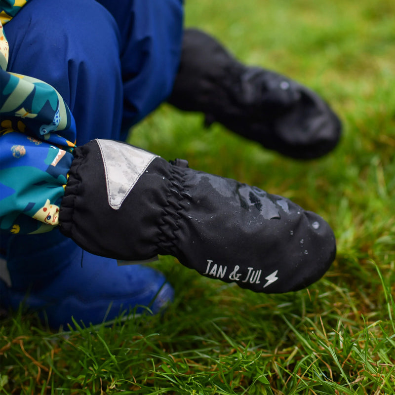 Jan & Jul Black Cozy-Dry Waterproof Rain Mitten